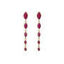 Five-stone pink drop earrings by Mirabelle